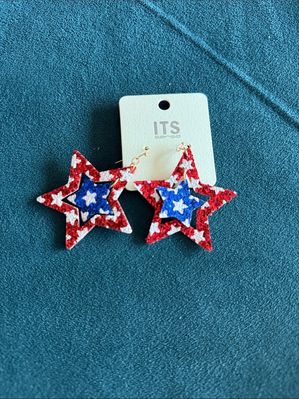 NWT and Red, White & Blue Star Dangle Earrings
